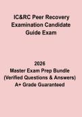 IC&RC Peer Recovery Examination Candidate Guide Questions and Answers PDF Study Guide