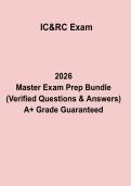 IC&RC Exam Final 2026 Questions and Answers PDF Study Guide