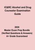 IC&RC Alcohol and Drug Counselor Examination Guide Questions and Answers PDF Study Guide