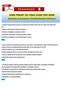 AORN Periop 101 Final Exam TEST BANK &lpar;2026 &sol; 2027&rpar; Expected 250&plus; Questions and Revised Correct Answers&period; with 100&percnt; Guarantee Pass&NewLine;