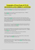 Geography of Texas Exam ACTUAL &NewLine;QUESTIONS AND CORRECT ANSWERS