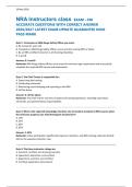 NRA Instructors class  EXAM &ndash;100 &NewLine;ACCURATE QUESTIONS WITH CORRECT ANSWER &NewLine;2026&sol;2027 LATEST EXAM UPDATE GUARANTEE HIGH &NewLine;PASS MARK 
