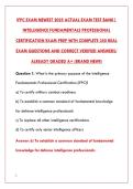 IFPC EXAM 2025 &ndash; COMPLETE TEST BANK WITH 350&plus; REAL QUESTIONS&comma; VERIFIED ANSWERS & DETAILED RATIONALES &lpar;INTELLIGENCE FUNDAMENTALS PROFESSIONAL CERTIFICATION&rpar;&NewLine;&NewLine;