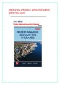 Mechanics of Fluids SI Edition &lpar;5th Edition&rpar; by Potter &ndash; Test Bank &vert; Exam-Ready Questions with Complete Chapter Coverage