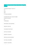 NBCE- Acupuncture Exam Questions Expertly Solved