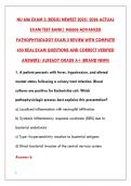 NU 606 EXAM 2 PRACTICE QUESTIONS & RATIONALES &ndash; INFECTIOUS DISEASE&comma; HYPERSENSITIVITY&comma; RENAL&comma; ENDOCRINE&comma; HEMATOLOGY & NEUROLOGY&NewLine;&NewLine;