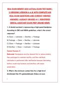 RDA EXAM 2025 &ndash; 650 REAL QUESTIONS & VERIFIED ANSWERS &vert; REGISTERED DENTAL ASSISTANT CERTIFICATION TEST BANK&NewLine;&NewLine;