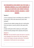 RN FUNDAMENTALS HESI EXAM 2025 &ndash; 450 REAL QUESTIONS & VERIFIED ANSWERS &vert; FUNDAMENTALS OF NURSING TEST BANK&NewLine;&NewLine;