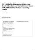 ENPC 6th Edition Exam Actual 2026 Newest Updated Questions and Correct Answers &lpar;Latest 2026 &sol; 2027 Update&rpar; &lpar;Verified Answers by Expert&rpar;