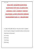 ARIZONA ADJUSTER EXAM 2026&sol;2027 &ndash; REAL QUESTIONS & VERIFIED ANSWERS &vert; GUARANTEED PASS&NewLine;&NewLine;