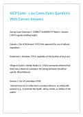 AICP Exam - Law Cases Exam Questions With Correct Answers