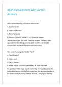AICP Test Questions With Correct Answers