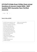 NYS EMT-B State Exam Written Exam Actual Questions & Answers &lpar;Latest 2026 &sol; 2027 Update&rpar; 100&percnt; Guarantee Pass &lpar;Verified Answers&rpar;