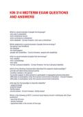 KIN 314 MIDTERM EXAM QUESTIONS AND ANSWERS