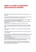 KINES 314 &lpar;EXAM 3&rpar; UW-MADISON QUESTIONS AND ANSWERS