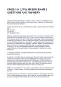 KINES 314 &lpar;UW-MADISON&rpar; EXAM 2 QUESTIONS AND ANSWERS