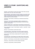 KINES 314 EXAM 1 QUESTIONS AND ANSWERS