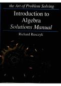 Full Solutions Manual for Art of Problem Solving &lpar;AoPS&rpar; Introduction to Algebra by Richard Rusczyk &vert; Complete Step-by-Step Math Problem Answers Updated for 2026 Exams