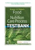 Test Bank for Krause and Mahan&rsquo;s Food and the Nutrition Care Process 16th Edition by Raymond