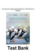 Organizational Behavior &lpar;19th Ed&rpar; Robbins & Judge &ndash; Complete Test Bank