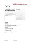 2026 Updated OCR AS Level Religious Studies H173-02 &ndash; Religion and Ethics Verified Question Paper with Marking Scheme and Exam Revision Guide