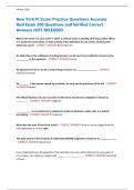New York PI Exam Practice Questions Accurate &NewLine;Real Exam 200 Questions and Verified Correct &NewLine;Answers JUST RELEASED