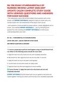 NU 136 EXAM 3 FUNDAMENTALS OF NURSING REVIEW LATEST 2026&sol;2027 UPDATE &vert;GALEN COMPLETE STUDY GUIDE WITH VERIFIED QUESTIONS AND ANSWERS FOR EXAM SUCCESS