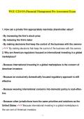 WGU C214 OA Financial Management Pre Assessment Exam &NewLine;