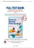Test Bank For Focus on Nursing Pharmacology 8th Edition by Karch&comma; 9781975100964&comma; All Chapters with Answers and Rationals&NewLine;