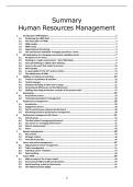 Summary Human Resources Management &vert; Ghent University &vert; 2025&sol;26