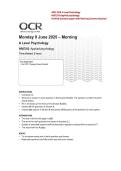 2025 OCR A Level Psychology H567-03 Applied Psychology Verified Question Paper With Marking Scheme and Solution 2025&sol; 2026