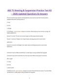ASE T5 Steering & Suspension Practice Test -2 &ndash; 2026 Updated Questions & Answers&period;