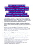 NYSTCE STUDENTS WITH &NewLine;DISABILITIES CST EXAM QUESTIONS &NewLine;WITH CORRECT SOLUTIONS&vert;&vert;100&percnt; &NewLine;GUARANTEED PASS&vert;&vert;A&plus; &NewLine;GRADED&vert;&vert;UPDATED 2026&sol;2027 &NewLine;SYLLABUS&vert;&vert;<<NEWEST VERSION>> 