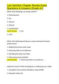 Lutz Nutrition Chapter Review Exam Questions & Answers &lpar;Grade A&plus;&rpar;&period;docx&NewLine;&NewLine;
