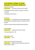 Lutz Nutrition Chapter 10 Exam Questions & Answers &lpar;Grade A&plus;&rpar;&period;docx&NewLine;&NewLine;