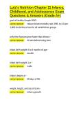 Lutz-s Nutrition Chapter 11 Infancy&comma; Childhood&comma; and Adolescence Exam Questions & Answers &lpar;Grade A&plus;&rpar;&period;docx&NewLine;&NewLine;