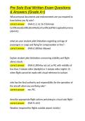 Pre Solo Eval Written Exam Questions & Answers &lpar;Grade A&plus;&rpar;&period;docx&NewLine;&NewLine;