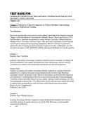 Test Bank for Counseling the Culturally Diverse&colon; Theory and Practice&comma; 9th Edition by Derald Wing Sue&comma; David Sue&comma; Helen A&period; Neville & Laura Smith &lpar;ISBN&colon; 978-1119861904&rpar; &ndash; Comprehensive Counseling Exam Questions & Study Resource &lpar;Chapters 1&ndash;26&rpar;
