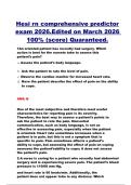 Hesi rn comprehensive predictor exam 2026&period;Edited on March 2026 100&percnt; &lpar;score&rpar; Guaranteed&period;
