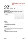 2025 OCR A Level History A Y105-01 England 1445&ndash;1509 Lancastrians&comma; Yorkists and Henry VII Verified Questions Study Guide With Solution 2025&sol; 2026