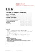 2025 OCR A Level Geography H481-02 Human Interactions Verified Question Paper With Marking Scheme and Solution 2025&sol; 2026