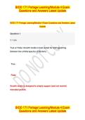 BIOD 171 Portage Learning&sol;Module 4 Exam Questions and Answers Latest Update 