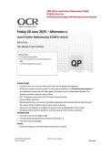 2025 OCR A Level Further Mathematics B &lpar;MEI&rpar; Y435-01 Extra Pure Verified Question Paper With Marking Scheme and Solution 2025&sol; 2026