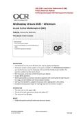 2025 OCR A Level Further Mathematics B &lpar;MEI&rpar; Y434-01 Numerical Methods Verified Question Paper With Marking Scheme and Solution 2025&sol; 2026