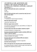 ATI CRITICAL CARE  QUESTIONS AND &NewLine;CORRECT DETAILED ANSWERS WITH &NewLine;RATIONALES &lpar;VERIFIED ANSWERS&rpar; &vert;ALREADY &NewLine;GRADED A&plus;&vert; 