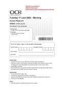 2025 17 June 2025 OCR A Level Physics A H556-03 Unified Physics Verified Question Paper With Marking Scheme Attached Converted PDF 2025&sol; 2026