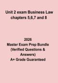 Unit 2 Exam Business Law &lpar;Chapters 5&comma; 6&comma; 7 & 8&rpar; Questions and Answers PDF Study Guide