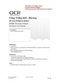 2025 OCR AS Level Religious Studies H173-01 Philosophy of Religion Verified Question Paper With Marking Scheme and Solution 2025&sol; 2026