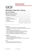 2025 OCR AS Level Geography H081-02 Geographical Debates Verified Question Paper With Marking Scheme and Solution 2025&sol; 2026&NewLine;&NewLine;