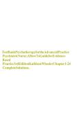 Original Test Bank for Psychotherapy for the Advanced Practice Psychiatric Nurse&colon; A How-To Guide for Evidence-Based Practice 3rd Edition Wheeler &vert; All Chapters &lpar;1&ndash;24&rpar; &vert; 100&percnt; verified&NewLine;